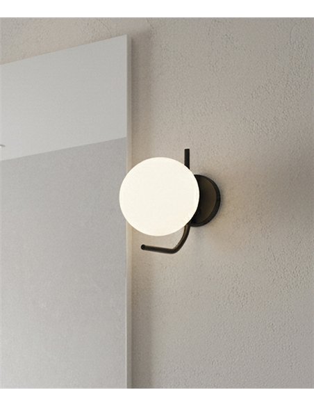 Maui wall light - ACB - Decorative lamp with spherical lampshade, IP44