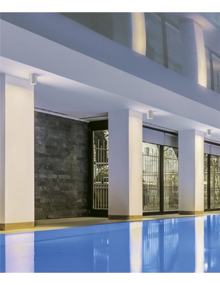 Nori outdoor surface spotlight - ACB - Anthracite cylindrical lamp