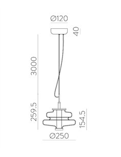 Sira pendant light - ACB - Decorative glass LED pendant lamp