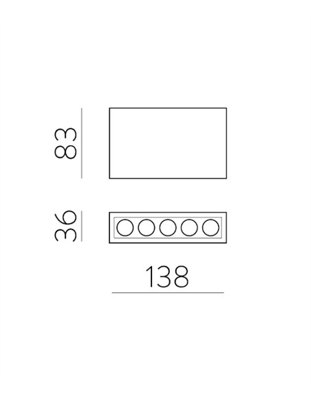 Invisible ceiling light - ACB Lighting - Modern rectangular LED spotlight