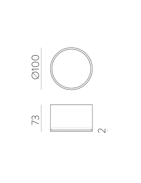 Alis ceiling light - ACB - Contemporary cylindrical ceiling light