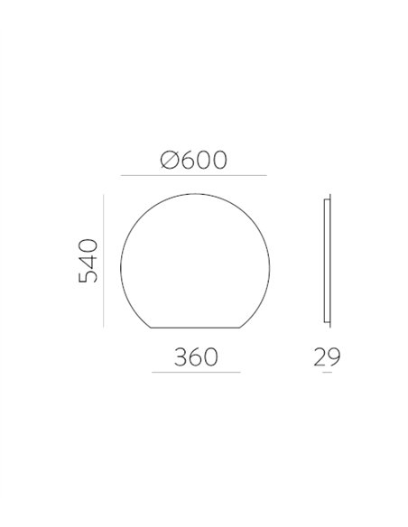 Sunset bathroom mirror - ACB - Round mirror with/without lighting