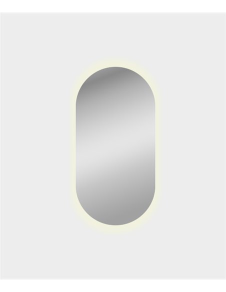Daniela bathroom mirror - ACB - Frameless backlit oval mirror