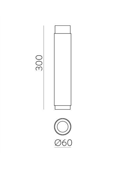 Lux ceiling light - ACB - Elongated cylindrical surface LED spotlight
