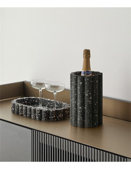 Nuvol decorative vase - Punt Mobles - Black recycled product