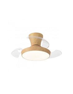 Cabrio ceiling fan with light - AJP - Wood finish ceiling fan with retractable blades and remote control 2