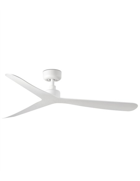 Rocker ceiling fan without light - Faro - White ceiling fan with 3 blades and ultra-quiet motor