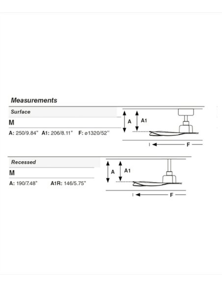 Rocker ceiling fan without light - Faro - White ceiling fan with 3 blades and ultra-quiet motor