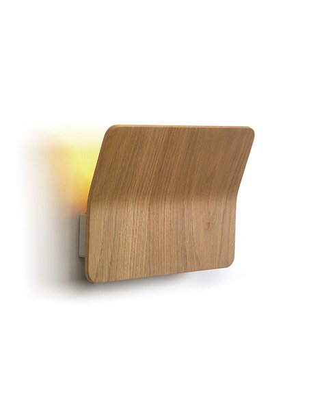 Kito wall light - Luxcambra - Oak wood lampshade, LED lamp