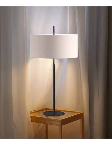 Nautic table lamp - Luxcambra - Elegant design, white canvas shade
