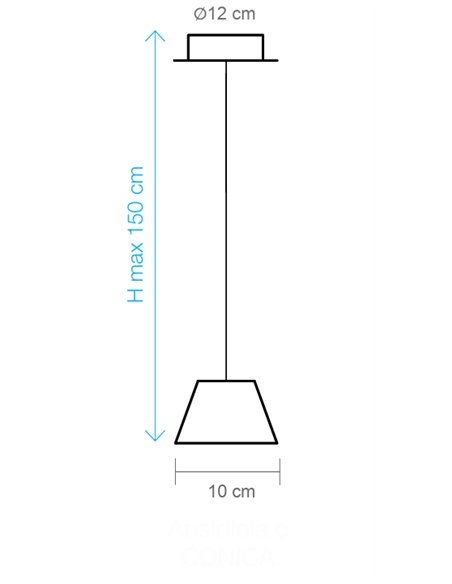 Absidiola Conical pendant light - Luxcambra - Beige ceramic lampshade