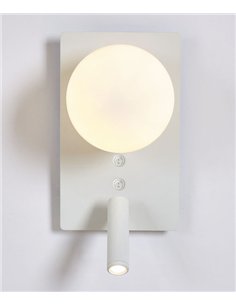 Glos wall light - Luxcambra - LED reading light, ball design, adjustable
