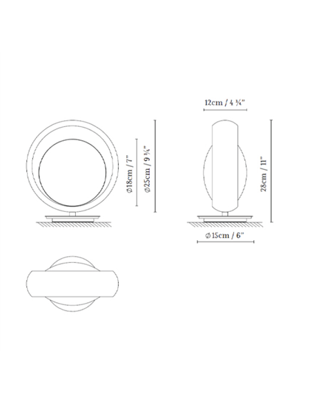 Ring T table lamp - B.lux - Decorative ring-shaped lamp