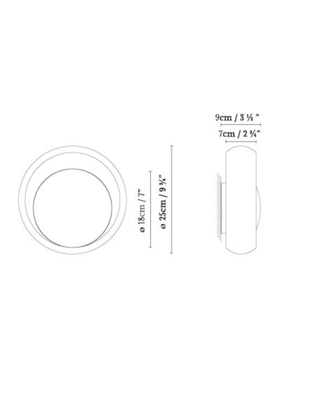 Ring W1 wall light - B.lux - Decorative ring-shaped wall lamp