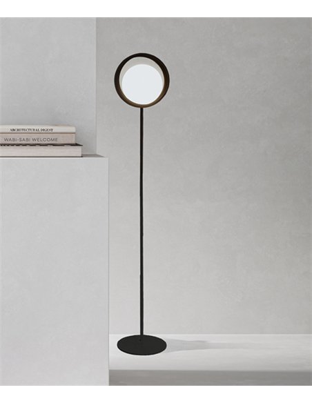 Ring F floor lamp - B.lux - Decorative ring-shaped lamp with ambient light