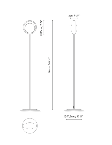 Ring F floor lamp - B.lux - Decorative ring-shaped lamp with ambient light