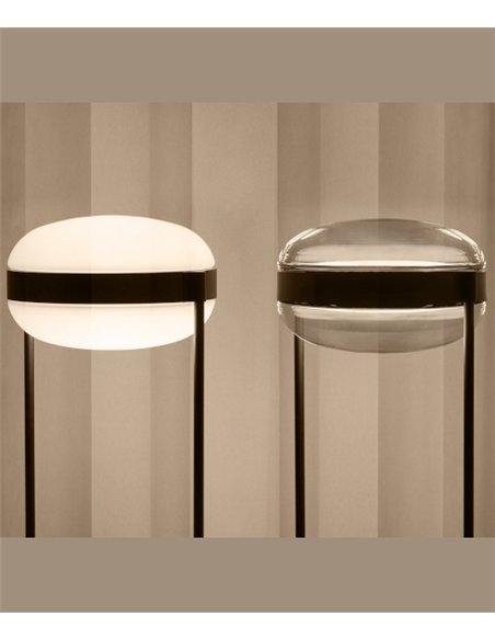 Beaded T table lamp - B.lux - Double blown-glass diffuser with direct and indirect light