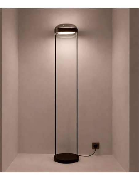 Beaded F floor lamp - B.lux - Double blown-glass diffuser with direct and indirect light