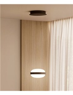 Beaded S1 pendant light - B.lux - Single pendant with double blown-glass diffuser