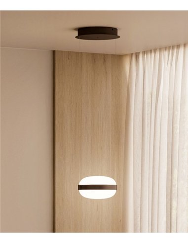 Beaded S1 pendant light - B.lux - Single pendant with double blown-glass diffuser