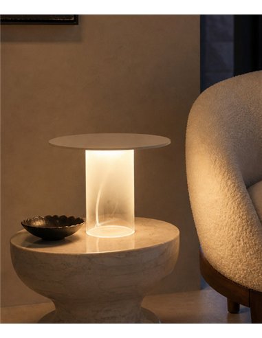 Beira T table lamp - B.lux - Minimalist design with translucent glass and ambient light