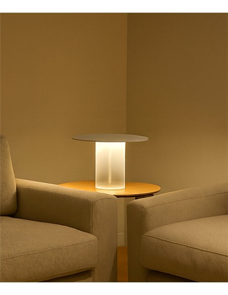 Beira T table lamp - B.lux - Minimalist design with translucent glass and ambient light