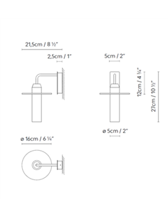 Beira W wall light - B.lux - Glass design with metal arm and soft LED light 2