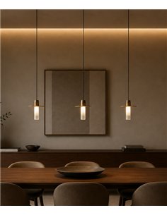 Beira S160 pendant light - B.lux - Cylindrical glass pendant with focused light