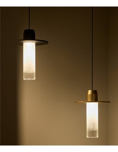 Beira S160 pendant light - B.lux - Cylindrical glass pendant with focused light
