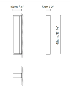 Myn W outdoor wall light - B.lux - Minimalist vertical design with diffused LED light for façades 2