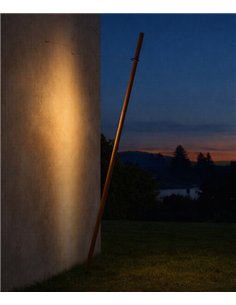 Solid Outdoor Angle outdoor floor lamp - B.lux - Angled tubular design with darklight optics for terraces and gardens