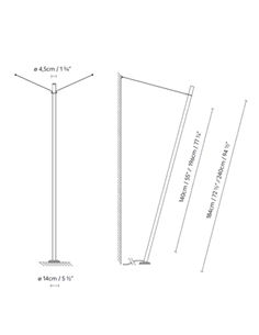 Solid Outdoor Angle outdoor floor lamp - B.lux - Angled tubular design with darklight optics for terraces and gardens 2