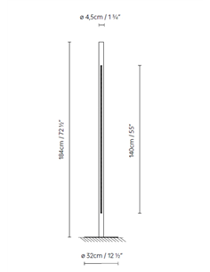 Solid FB outdoor floor lamp - B.lux - Vertical tubular design with circular base and darklight optics 2