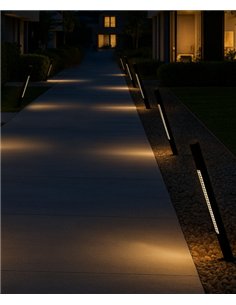 Solid outdoor bollard light - B.lux - Angled tubular design with darklight optics 2