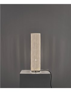 Núa Medium table lamp - a-emotional light - Cylindrical metal mesh design with diffused decorative light 2