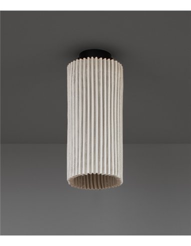 Núa Small ceiling light – a-emotional light – Cylindrical vertical metal mesh design