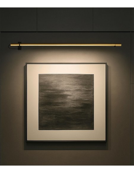 Solid W wall light - B.lux - Linear LED wall lamp for illuminating artwork and decorative areas