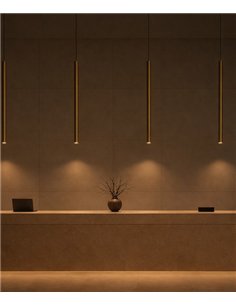 Solid SV pendant light - B.lux - Industrial-style vertical pendant in 3 sizes
