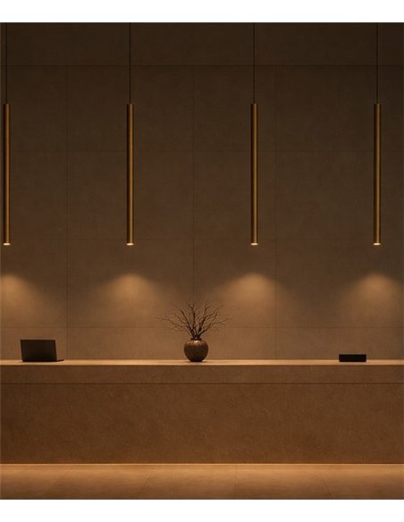 Solid SV pendant light - B.lux - Industrial-style vertical pendant in 3 sizes