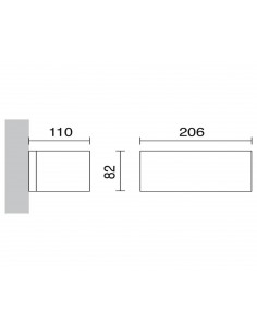 Ip 65 LED outdoor wall light - Isora - Dopo - Novolux