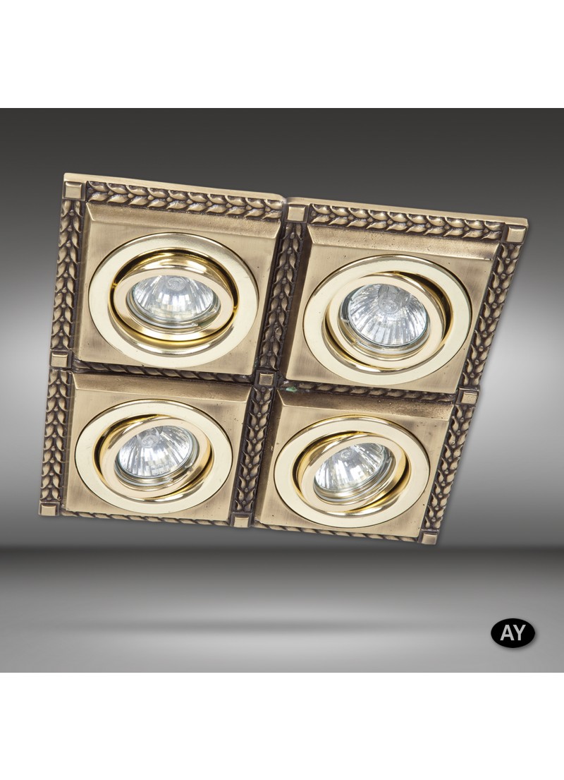 Foco de techo empotrable LED 4 luces disponible en 6 acabados - Line