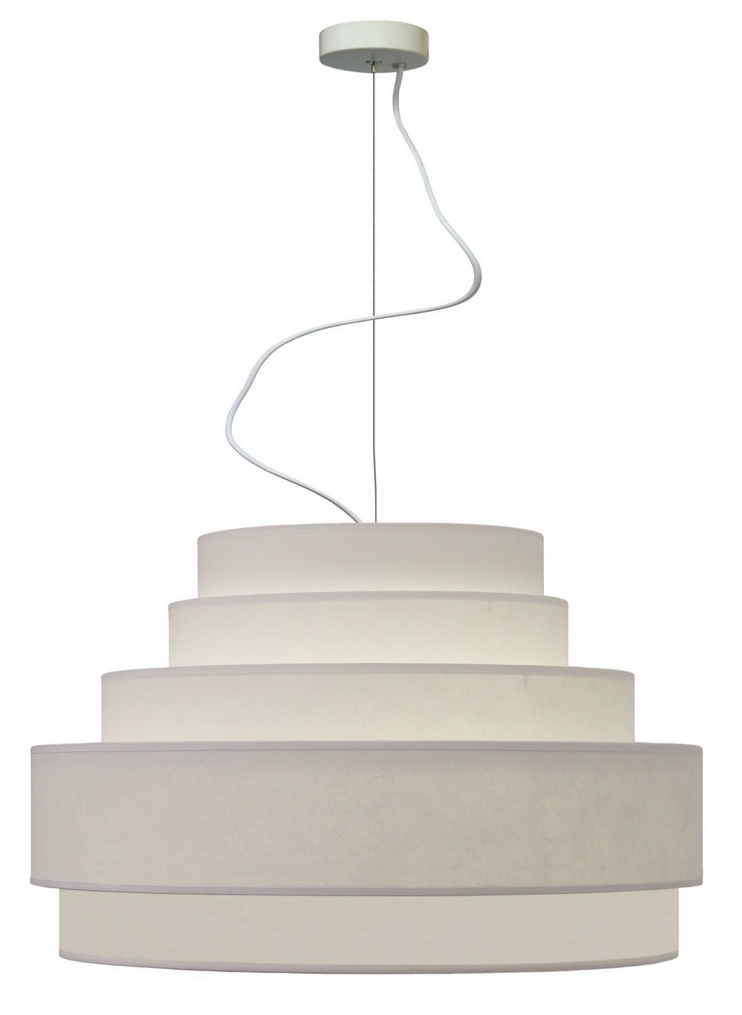 Lámpara colgante con pantalla de 5 alturas color blanco – Planetario