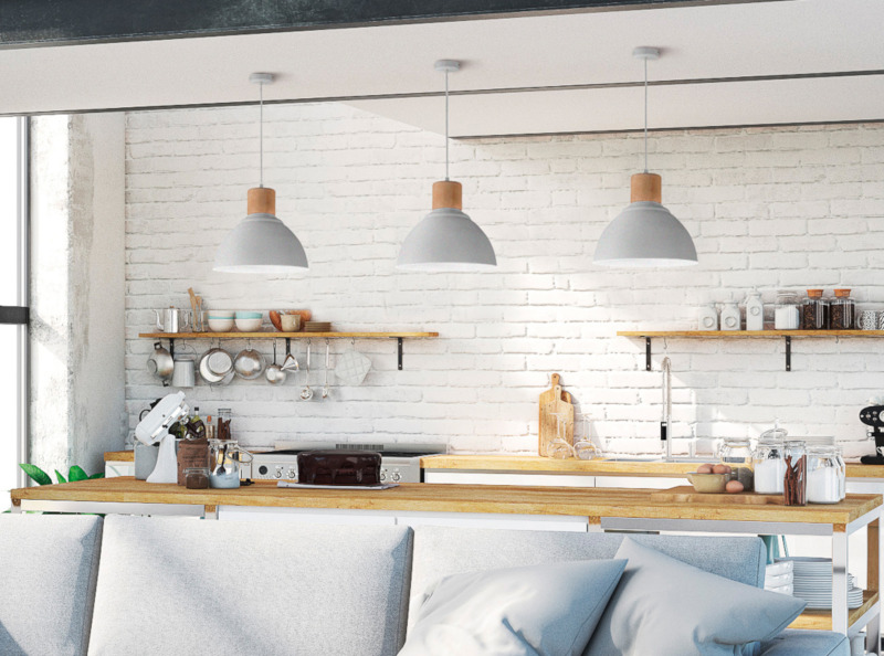 Seis lámparas de cocina perfectas para iluminar la estancia, pero muy  sencillas y decorativas